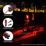 Bicycle Taillight USB Battery Rechargeable Waterproof