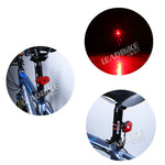 Bicycle Rear Safety Warning Light Waterproof ABS