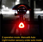 Bicycle Brake Light Bike Rear Light Auto Start/Stop Brake Sensing Waterproof LED Flashlight USB