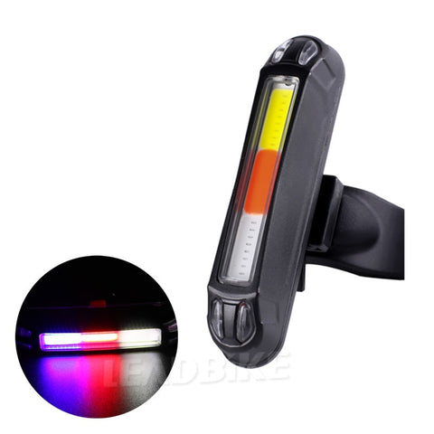 Bicycle Rear Light USB Rechargeable LED Light 3 Colors Cycling Safety Warning Bicycle Tail