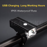 LED Bicycle Headlight Super Bright High Wide Range Waterproof USB Charging Front Light