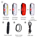 USB Rechargable LED Bicycle Rear Light Cycling Safety Warning Tail Seat Lamp