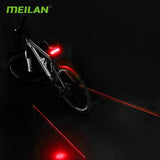 Bike Bicycle Rear Light Laser Tail Lamp Smart USB Rechargeable