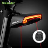 Bike Bicycle Rear Light Laser Tail Lamp Smart USB Rechargeable