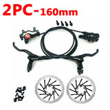 Mountain Bike Hydraulic Brake MTB Bicycle Oil Pressure Disc Brake Set Front and Rear Bettery 160/180mm