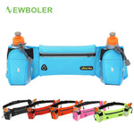 New Running Belt With 2 Water Bottle Reflective Belt Men Women Waist Pack Outdoor Sport Multifunction Running Bags