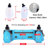 New Running Belt With 2 Water Bottle Reflective Belt Men Women Waist Pack Outdoor Sport Multifunction Running Bags