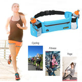 New Running Belt With 2 Water Bottle Reflective Belt Men Women Waist Pack Outdoor Sport Multifunction Running Bags