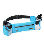 New Running Belt With 2 Water Bottle Reflective Belt Men Women Waist Pack Outdoor Sport Multifunction Running Bags