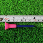 Golf Tools 50pcs 2 7/6'' 70mm Multicolor Plastic Golf Tees Rubber Cushion