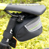 Outdoor Mountain Cycling Bike Bicycle Saddle Bag Back Seat Tail Pouch Package Quick Release Black grey