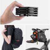 Bicycle Lock W/ Bracket Mount on Bike Convenient Pocket Storage Foldable Easy Use Key Lock Type Safe Locking
