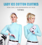 Women Summer Shirt Underwear Golf Shirt Sunscreen UV Ice T-shirts Long Sleeve Clothes Golf Apparel Outdoor Sport