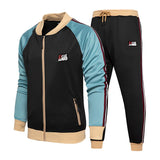 Sportswear Men 2 Pieces Sets Sporting Suit Man Sweatshirt + Sweatpants