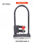 Bicycle U Lock Alloy Steel MTB Road Bike Lock Anti-theft Super Strong Anti-Damage Motorcycle Lock Cycling Accessories