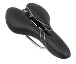 Bicycle Saddle MTB Road Bike Front Seat Silicone PU Foam Cushioned CR-MO Bow Mid Hollow Twin Tail Comfy Shock Absorption