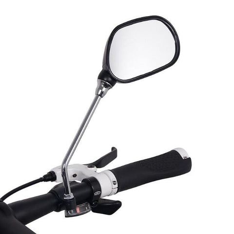 1 Pair Bicycle Rear View Glass Mirror Bike Handlebar Wide Range Back Sight Light Reflector Angle Adjustable Mirrors