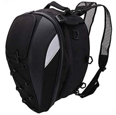 Motorcycle Seat Bag Tail Bag - Dual Use Motorcycle Backpack Waterproof Luggage Bags Motorbike Helmet Bag Storage Bags