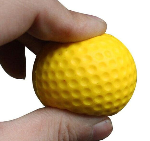 10pcs/pack Soft Indoor Practice PU Yellow Golf Balls Training Aid