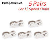 RISK Bike Chain Quick Link Connector Lock Set MTB Road Bicycle Power Chain Quick Release Buckle For 6/7/8 S /9/10/11/12 Speed