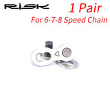 RISK Bike Chain Quick Link Connector Lock Set MTB Road Bicycle Power Chain Quick Release Buckle For 6/7/8 S /9/10/11/12 Speed