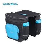 ROSWHEEL Bicycle Carrier Bag 30L Rear Rack Trunk Bike Luggage Back Seat Pannier Two Double Bags Outdoor Cycling Saddle Storage