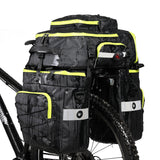 Mountain Road Bicycle Bike 3 in 1 Trunk Bags Cycling Double Side Rear Rack Tail Seat Pannier Pack Luggage Carrier