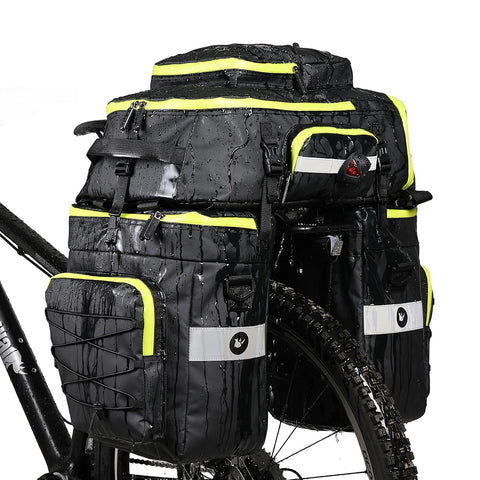 Mountain Road Bicycle Bike 3 in 1 Trunk Bags Cycling Double Side Rear Rack Tail Seat Pannier Pack Luggage Carrier