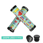 MTB Grips Road Bike Handle-grip Comfy Graffiti Bicycle Handlebar Grips Anti-skid Cycling Handlebar Grip