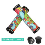 MTB Grips Road Bike Handle-grip Comfy Graffiti Bicycle Handlebar Grips Anti-skid Cycling Handlebar Grip