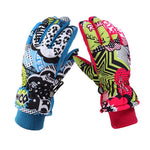 Snowboard Gloves Polyester Printed Waterproof Windproof Gloves