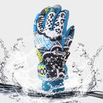 Snowboard Gloves Polyester Printed Waterproof Windproof Gloves