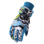 Snowboard Gloves Polyester Printed Waterproof Windproof Gloves