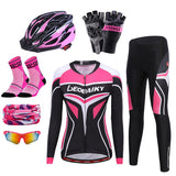 Bicycle Jersey Set Women Cycling Clothing Long Sleeve Sports Skinsuit