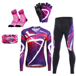 Bicycle Jersey Set Women Cycling Clothing Long Sleeve Sports Skinsuit