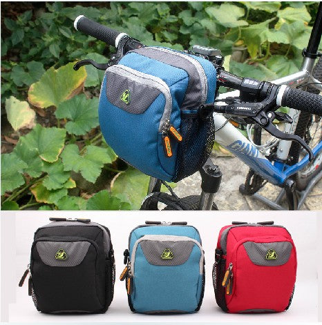 Bicycle handlebar head bag rain cover folding mountain bike front bag