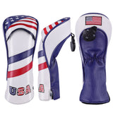 USA Patriot Golf Head Covers Driver 1 3 5 Fairway Woods Headcovers Fits 460cc Drivers PU