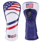 USA Patriot Golf Head Covers Driver 1 3 5 Fairway Woods Headcovers Fits 460cc Drivers PU