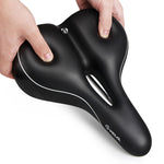 Soft Wide Saddle For Bicycle MTB Bike Saddle GEL Foam Padded Cycling Seat Mountain Bike Bicycle Saddle Men Women Pu Leather