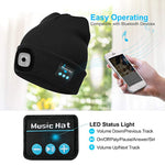 Hat Wireless Bluetooth 5.0 Cap Headphone Headset with LED Light